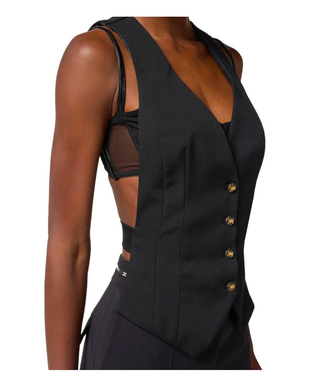 Elisabetta Franchi Black Vest