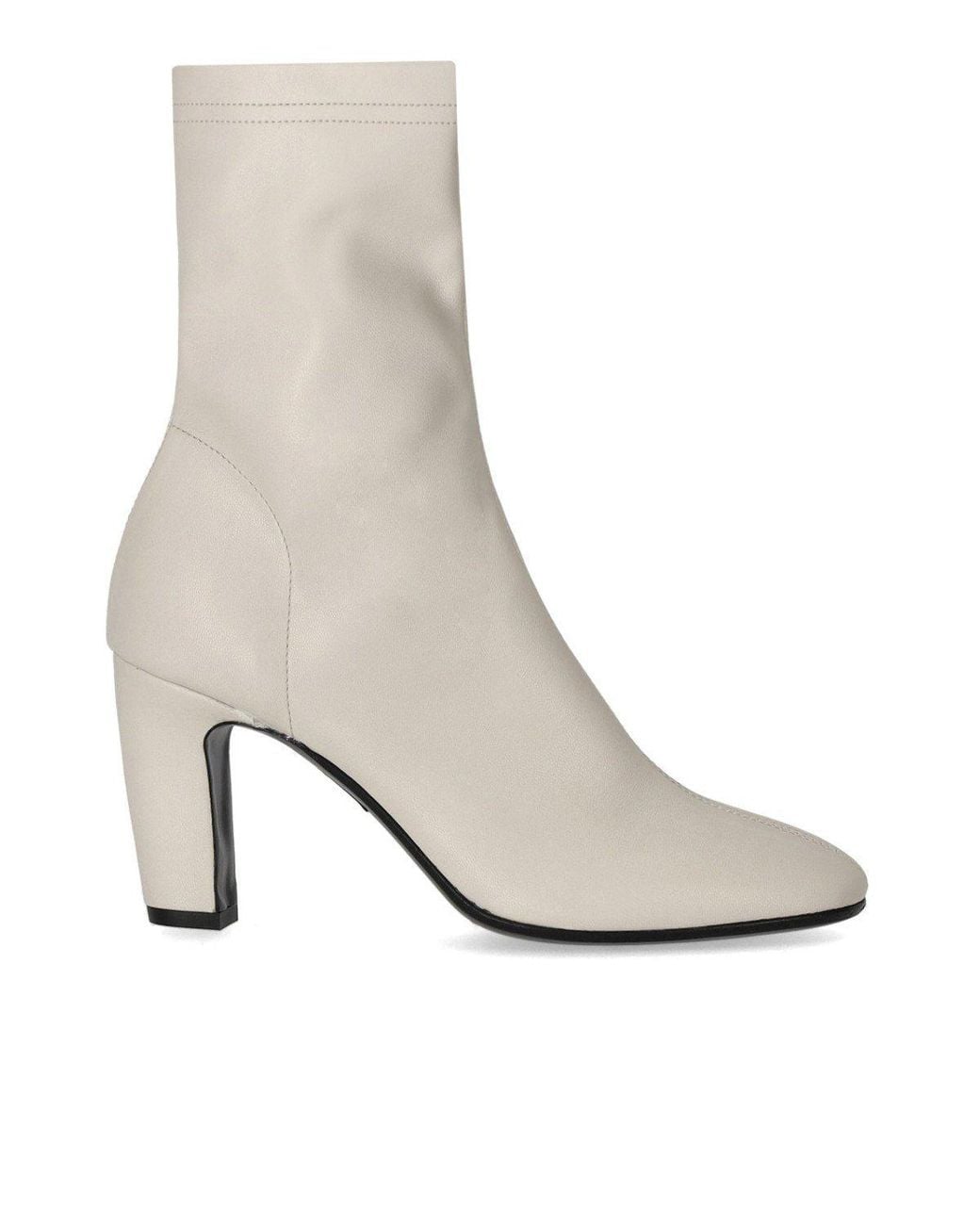 Strategia White Zhaira Heeled Ankle Boot
