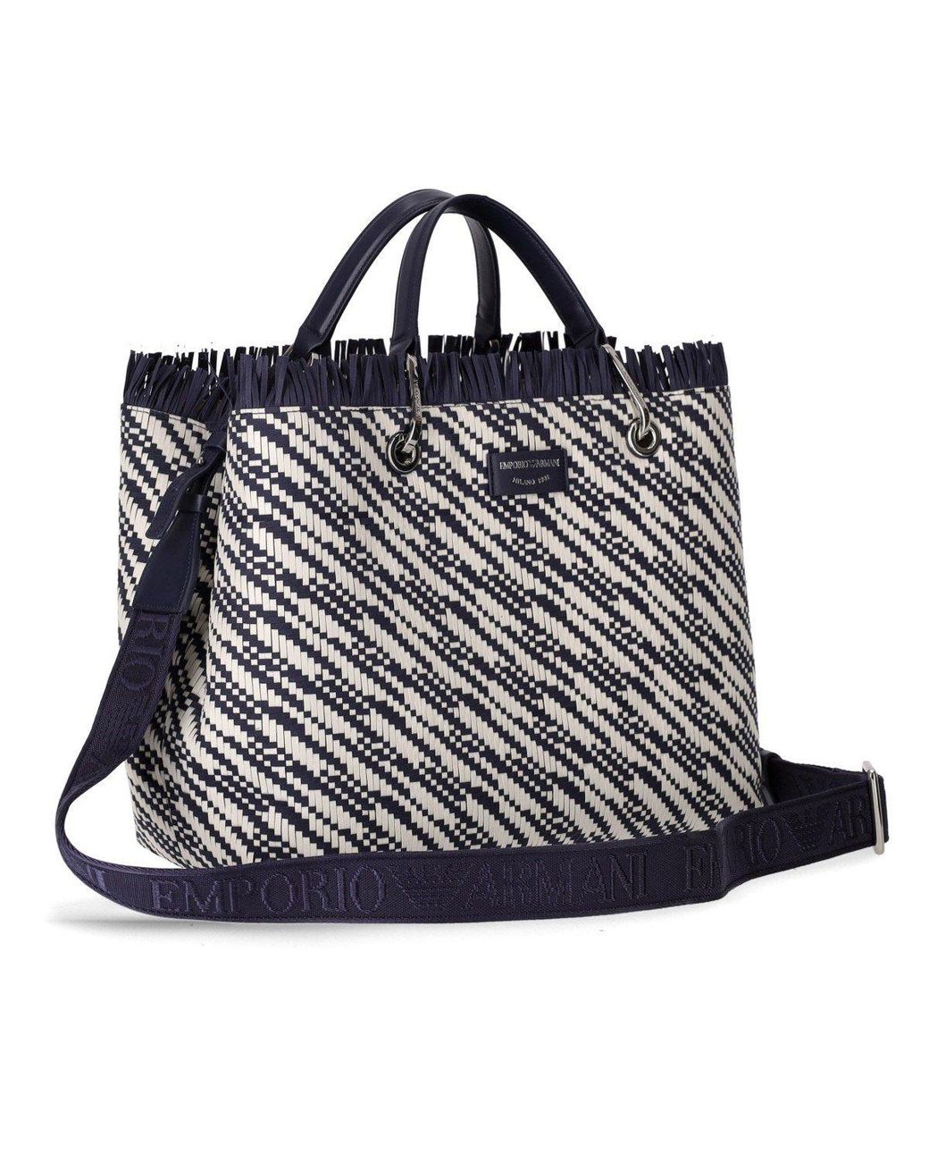 Emporio Armani Metallic Myea And Medium Shopping Bag
