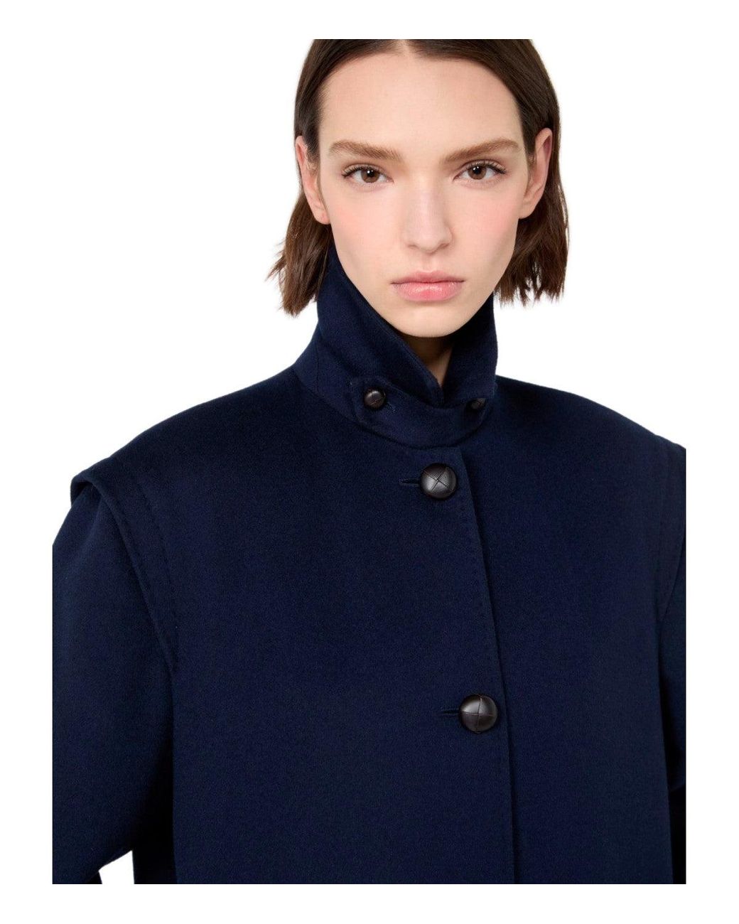 Weekend by Maxmara Blue Coat Gessati