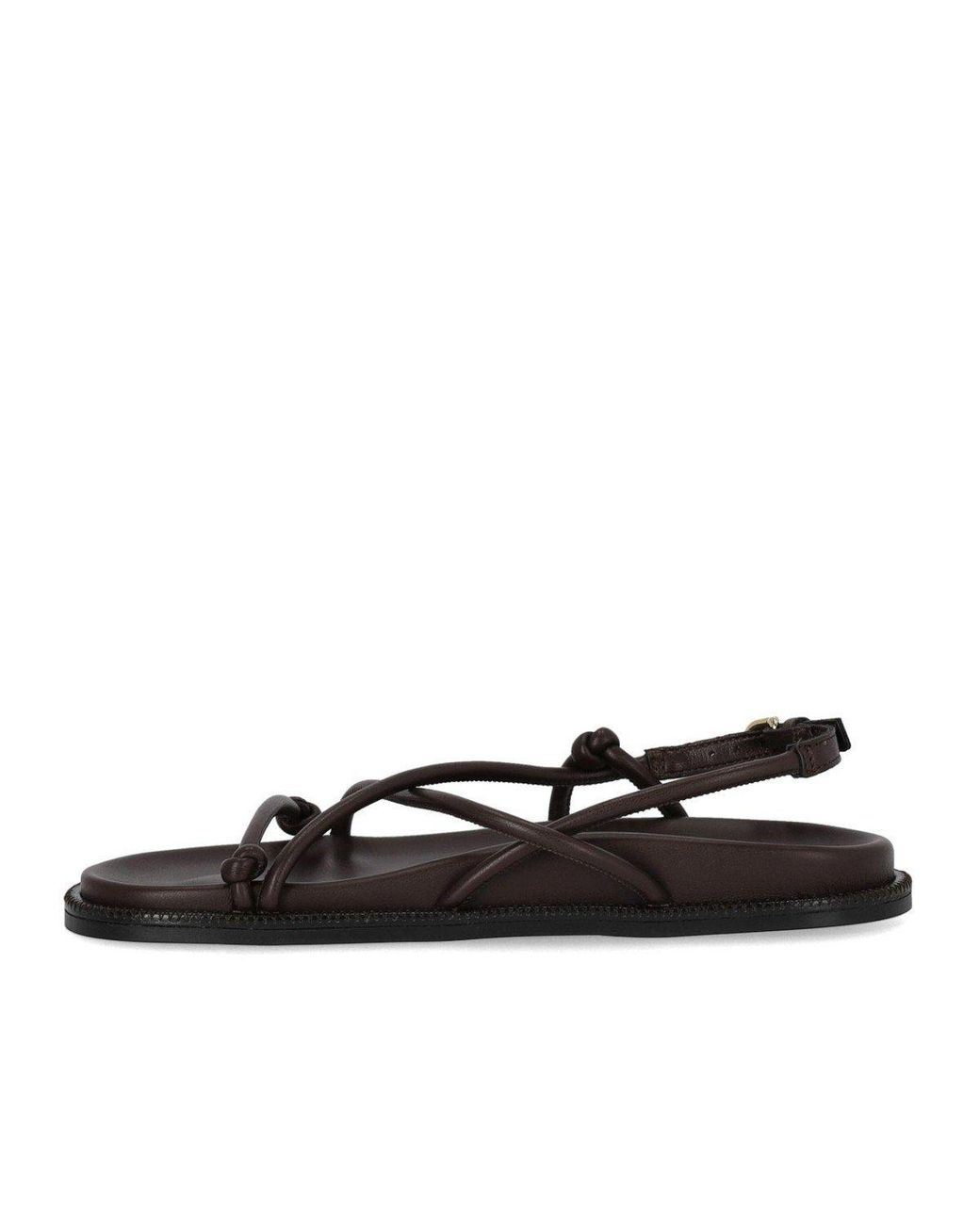 Max Mara Black Lusso Dark Flat Sandal