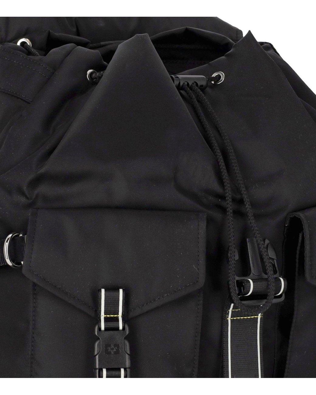 Ganni Black Re-Tech Nylon Backpack