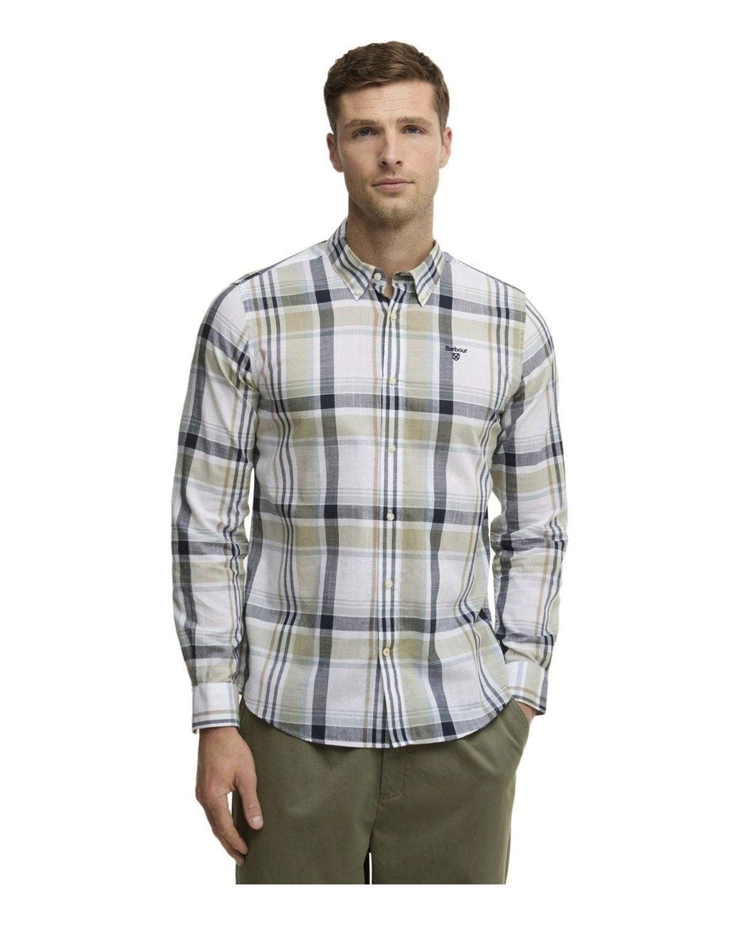 Barbour Gray Kidd Laurel Shirt for men