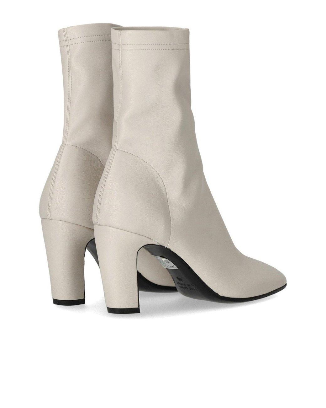 Strategia White Zhaira Heeled Ankle Boot