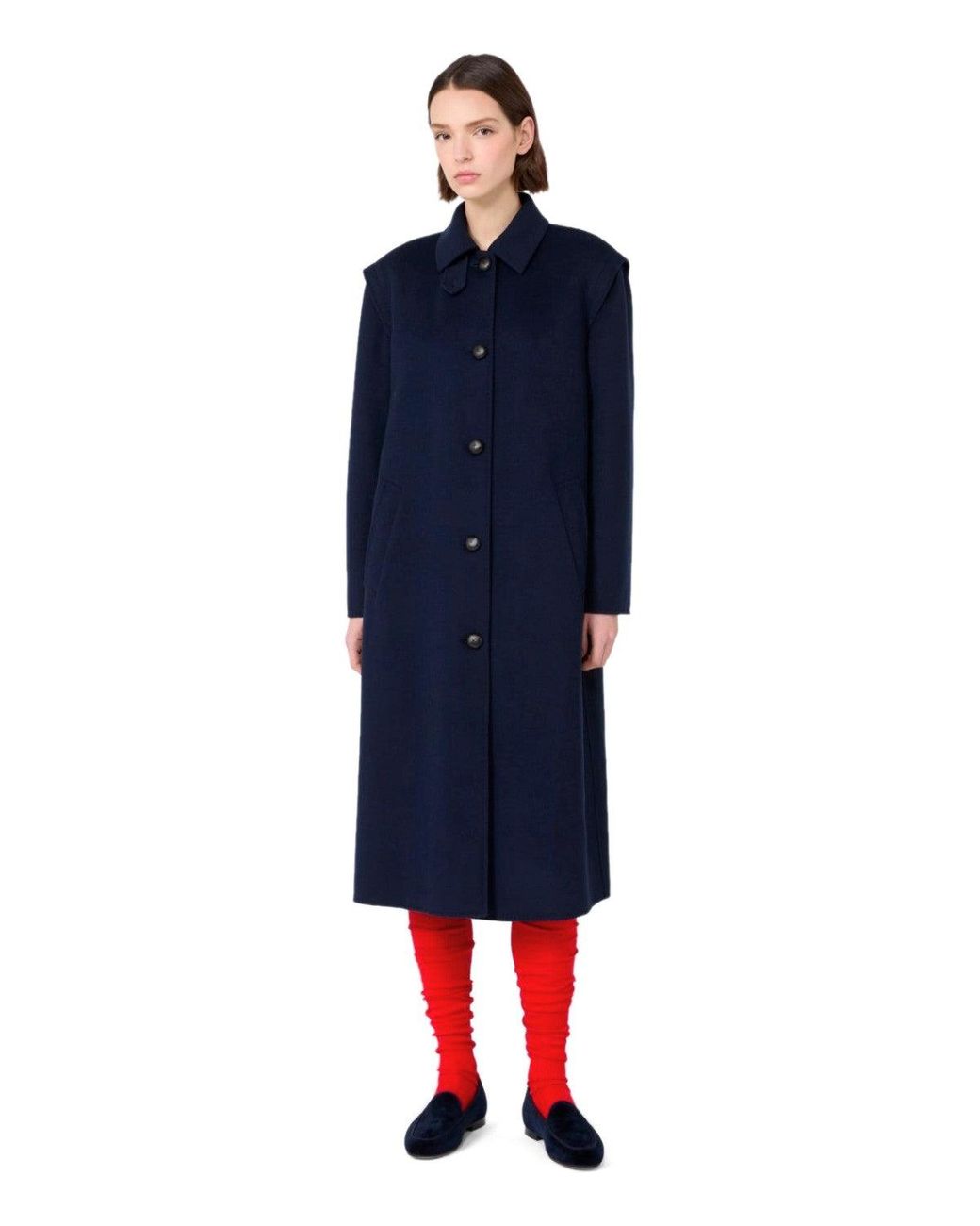 Weekend by Maxmara Blue Coat Gessati