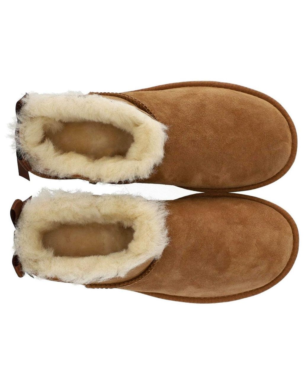 Ugg Brown Ankle Boot Ultra Mini Bailey Bow Chestnut
