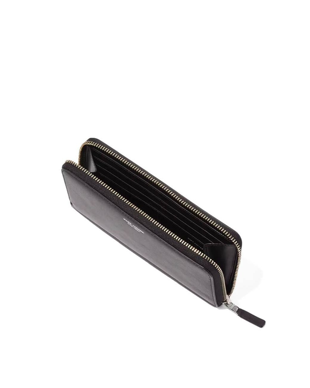 Marc Jacobs Black Schlanke Continental Geldbörse Mit Logo