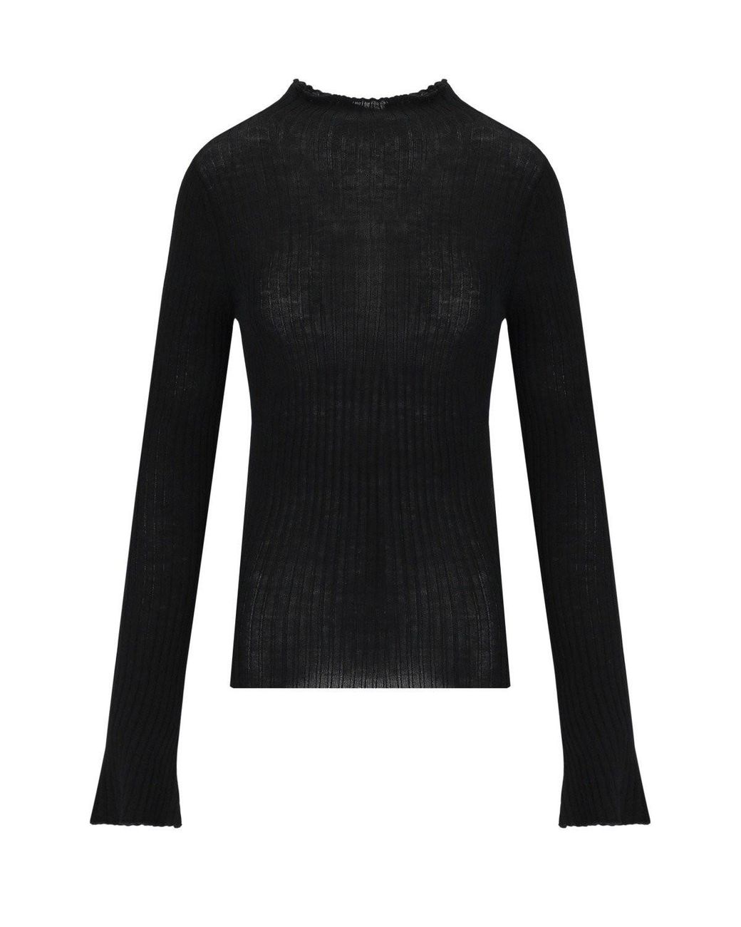 Pull Canalé Connie Cruna en coloris Black