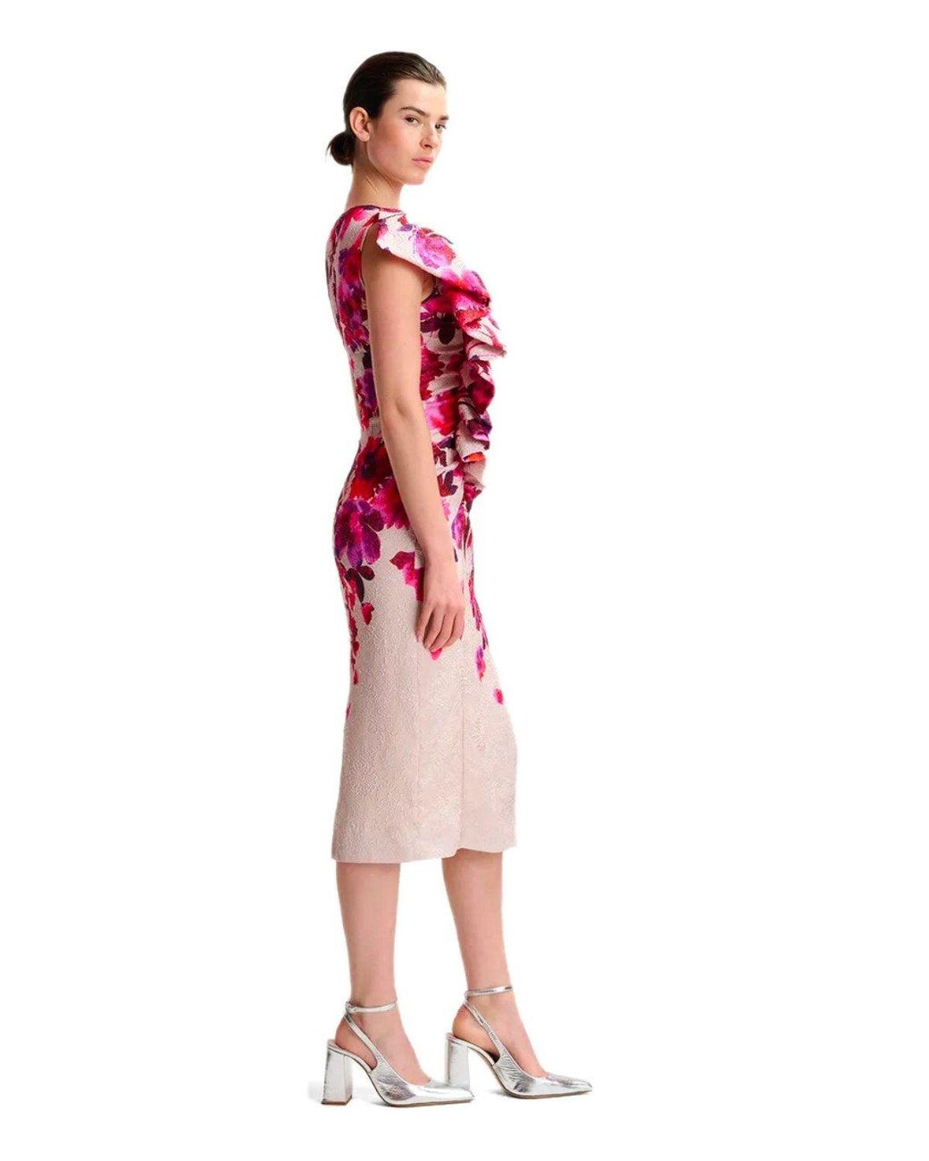 Essentiel Antwerp Pink Hayleigh Midi Dress