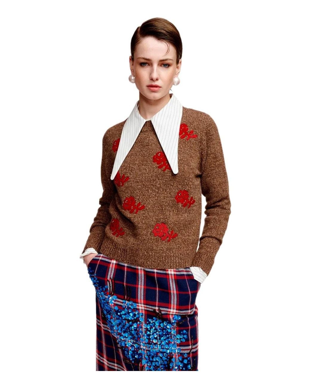 Essentiel Antwerp Red Korine Wool Sweater