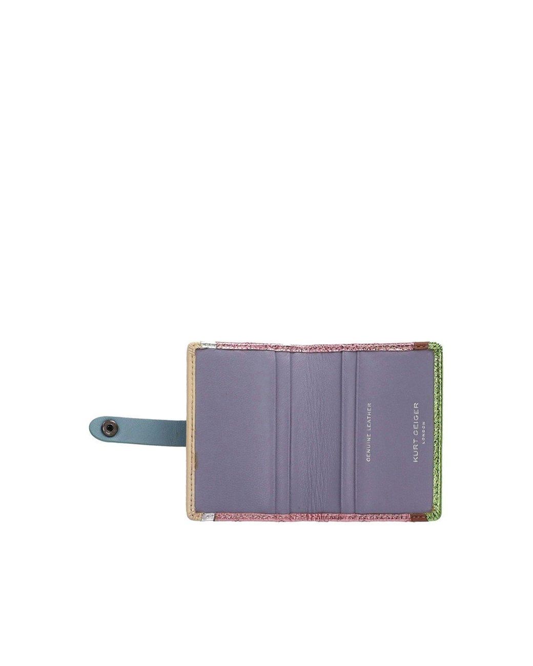 Kurt Geiger Pink Kensington Multicolored Card Holder