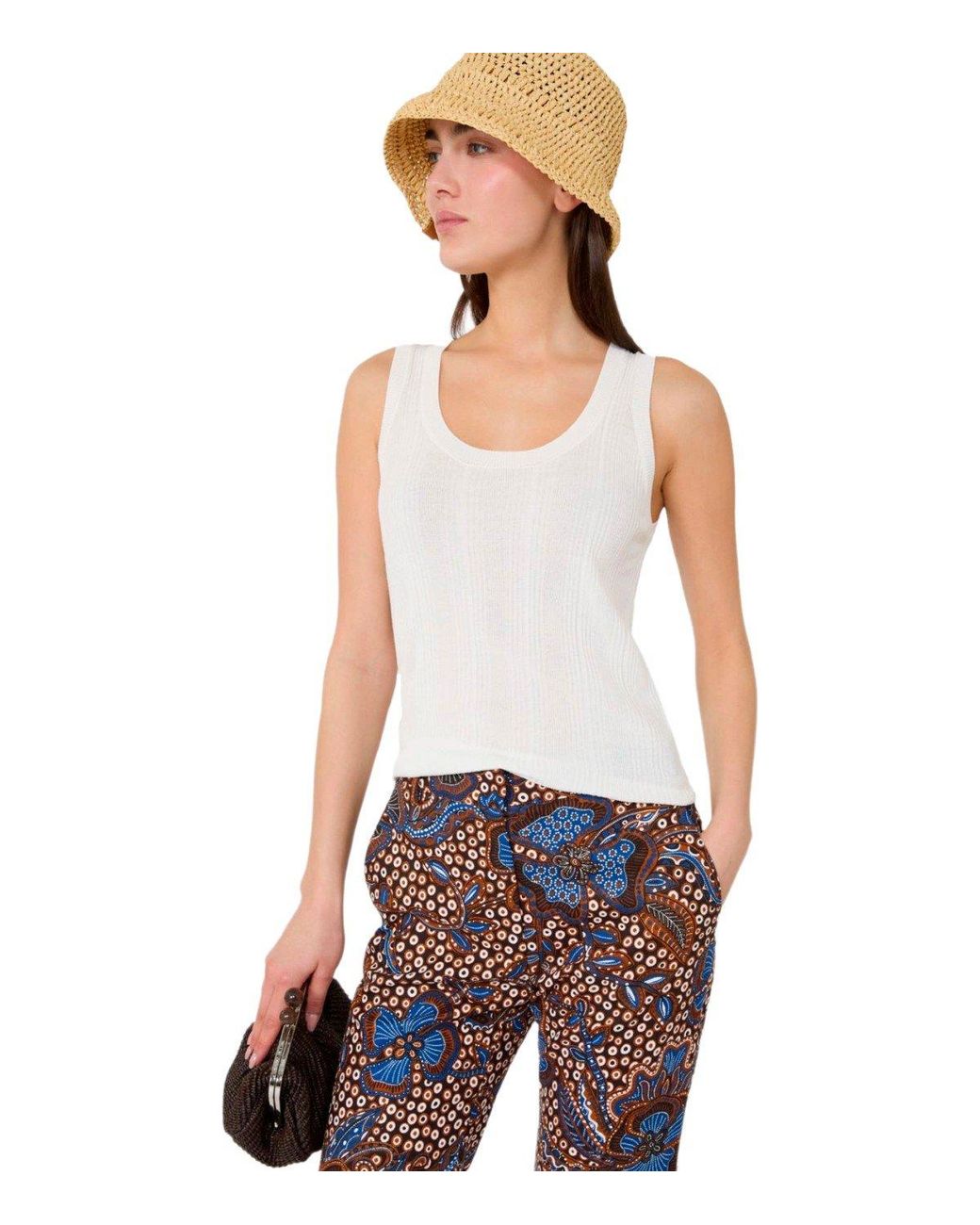 Weekend by Maxmara White Cose Top