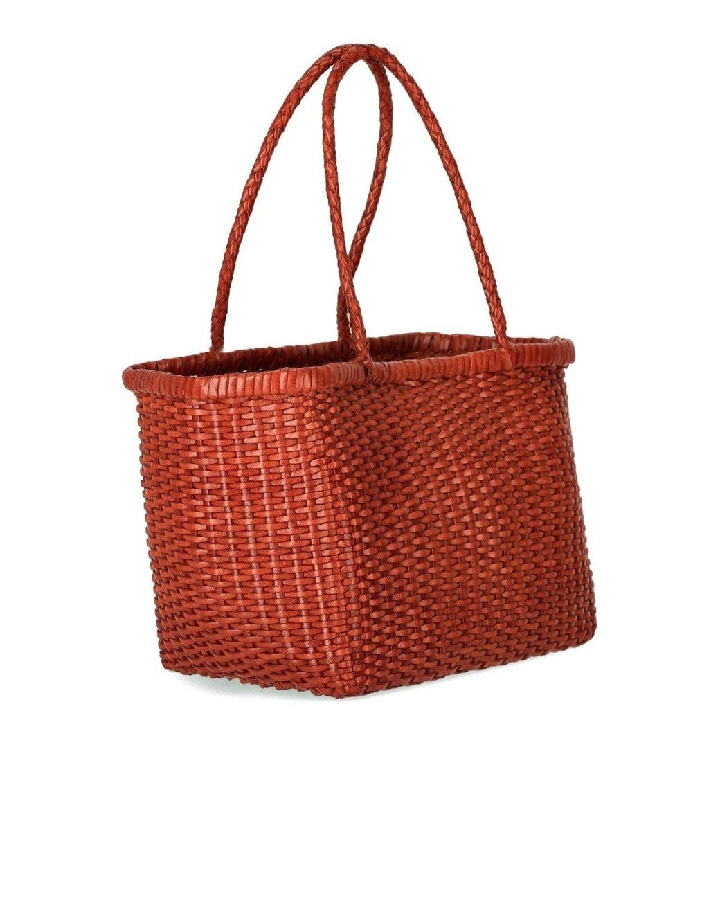 Borsa Shopping Weave Small di Dragon Diffusion in Red