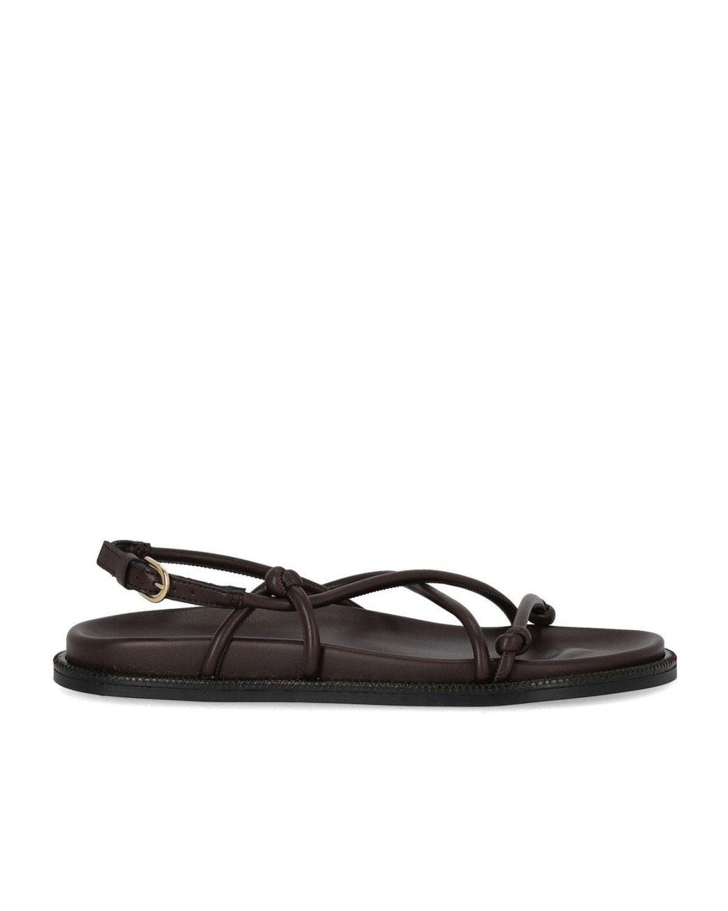 Max Mara Black Lusso Dark Flat Sandal
