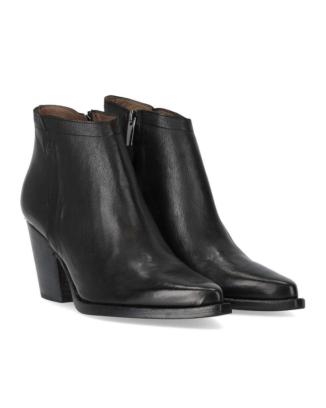 Duccio Del Duca Black Schwarze Texane Stiefelette