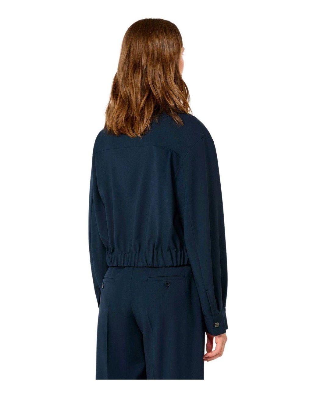 Weekend by Maxmara Blue Decano Shirt Jacket