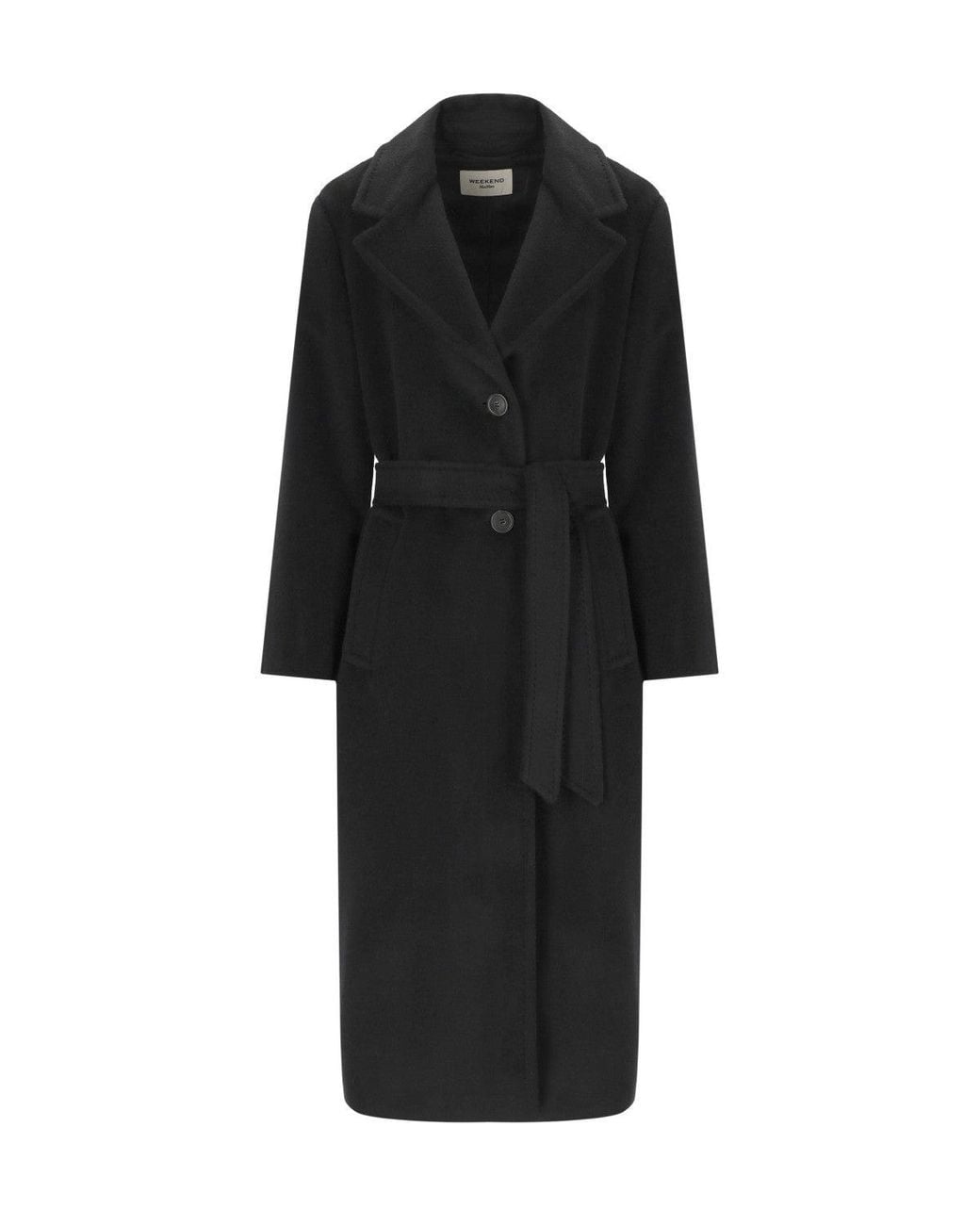 Weekend by Maxmara Black Belted Coat Bronte