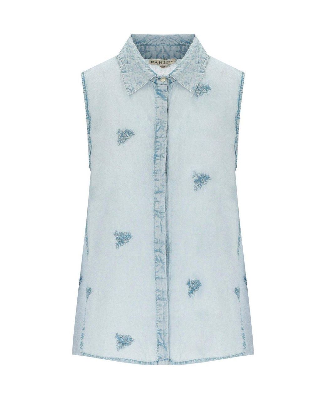PAHIESA FORMENTERA Blue Sleeveless Shirt