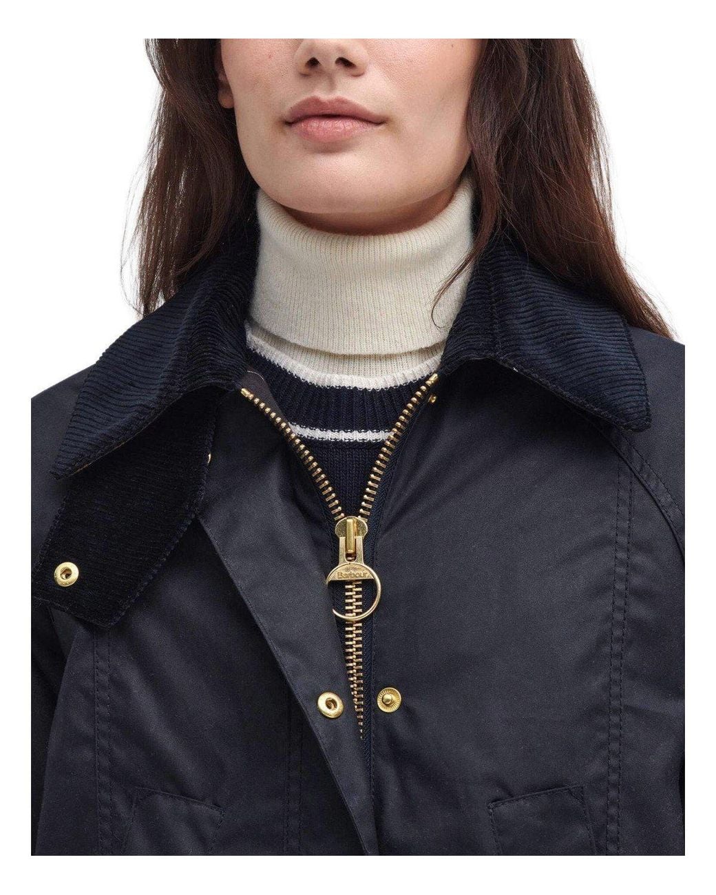 Barbour Black Modern Beadnell Wax Jacket