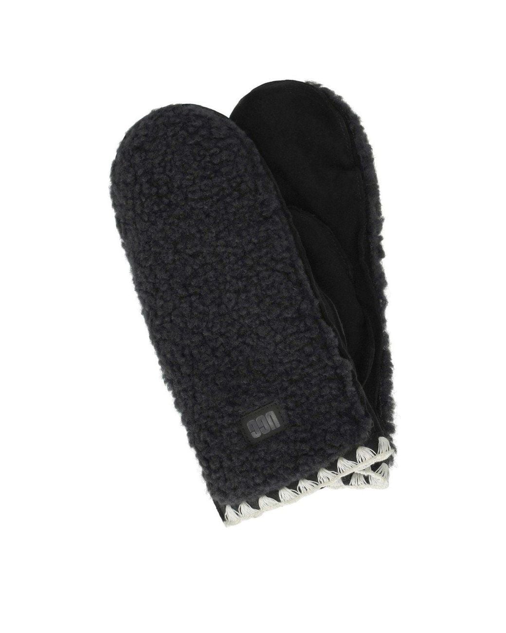Ugg Black Fluff Mittens