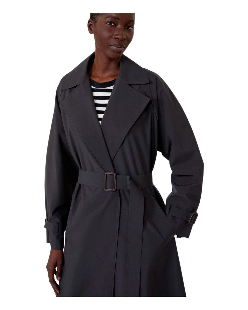 Weekend by Maxmara Black Trench Coat Fatto