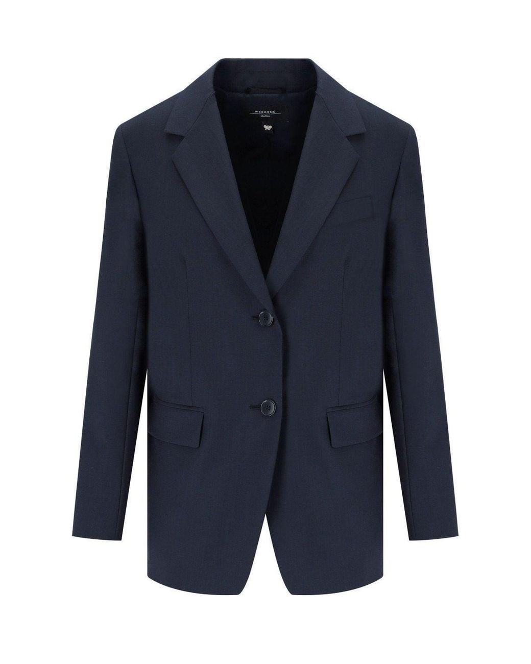Weekend by Maxmara Blue Materia Single Breasted Blazer