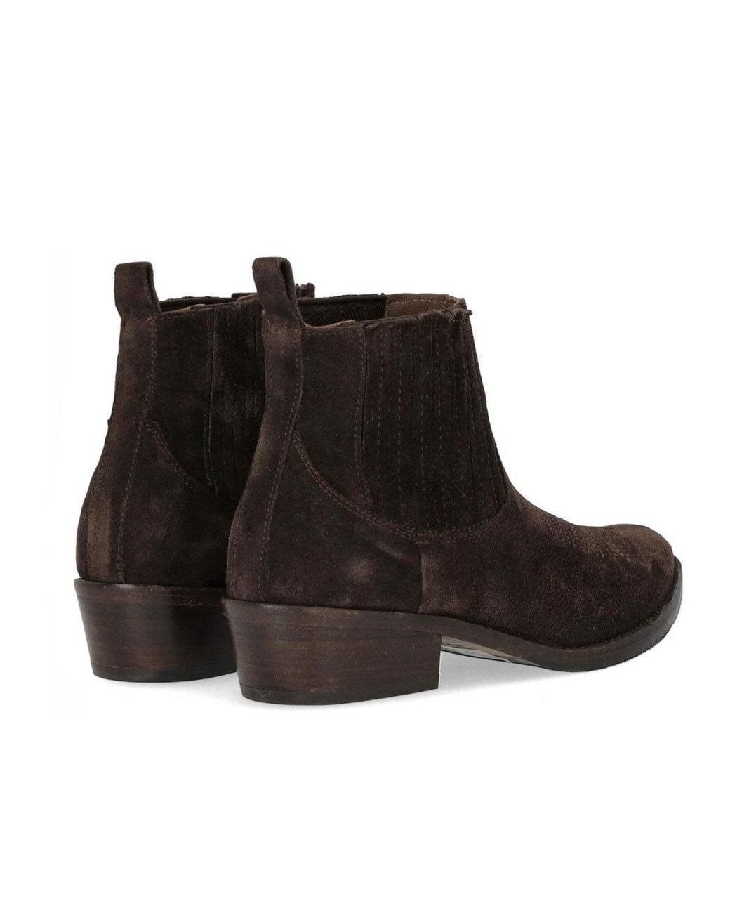Duccio Del Duca Brown Dark Suede Ankle Boot