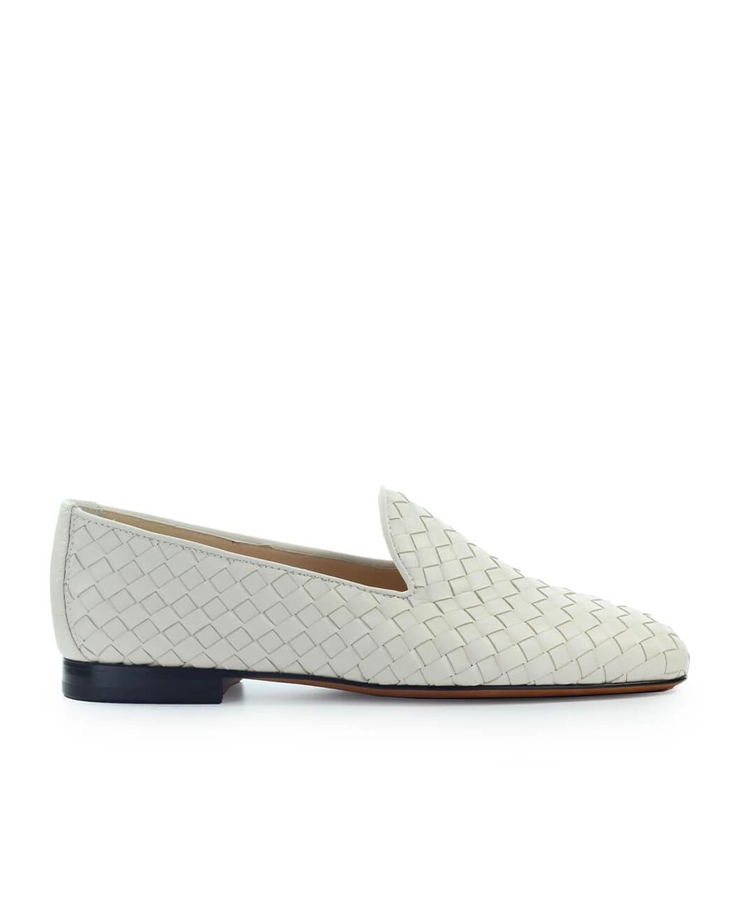 Doucal's White Cream Woven Loafer