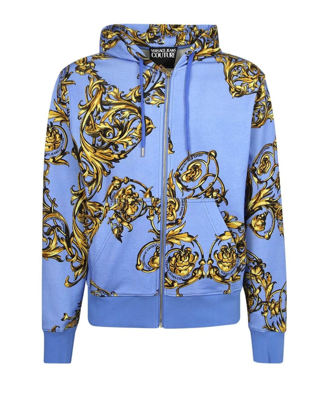 FELPA CON CAPPUCCIO REGALIA BAROQUE AZZURRA da Uomo di Versace Jeans  Couture in Blu | Lyst