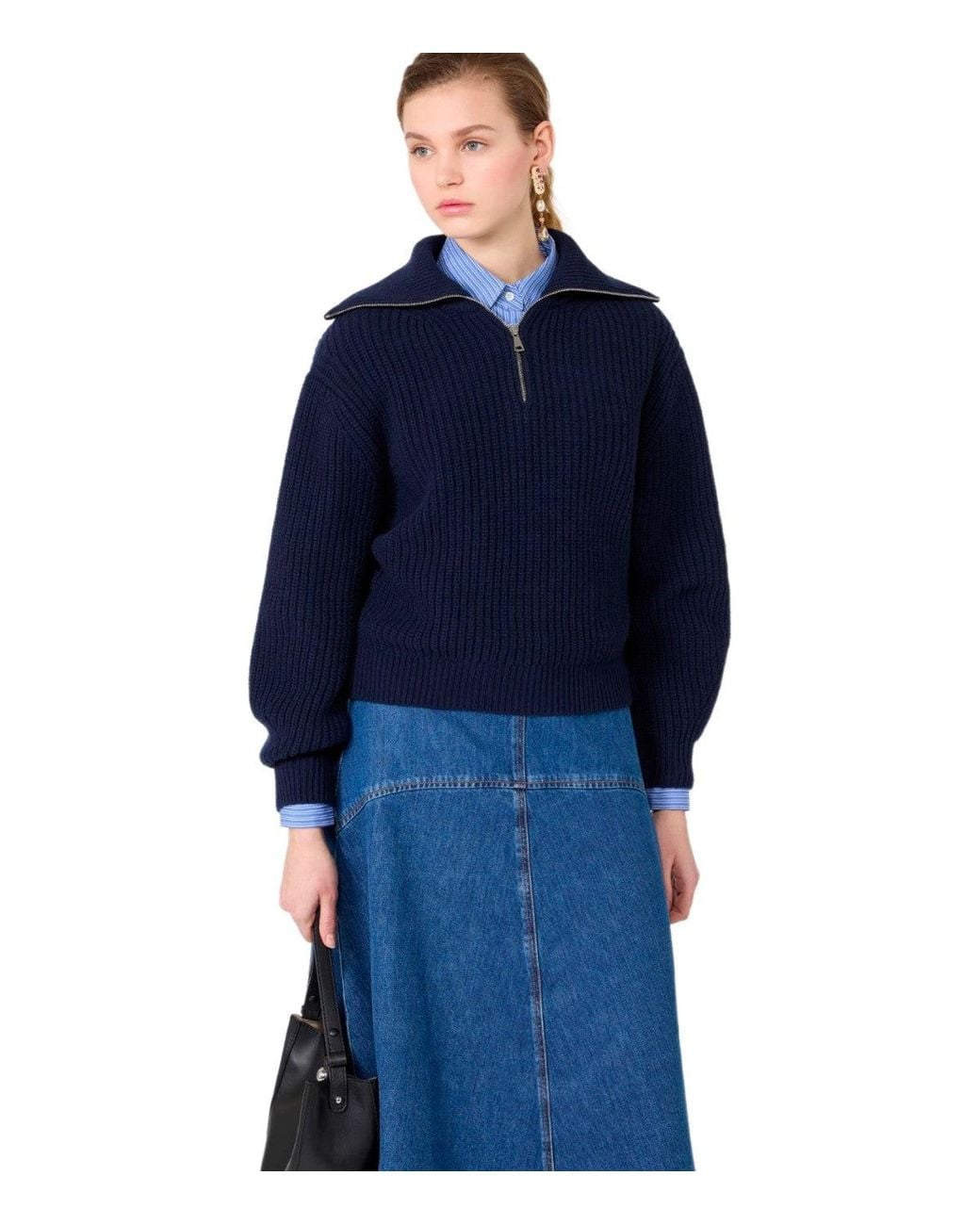 Weekend by Maxmara Blue Jumper Laser