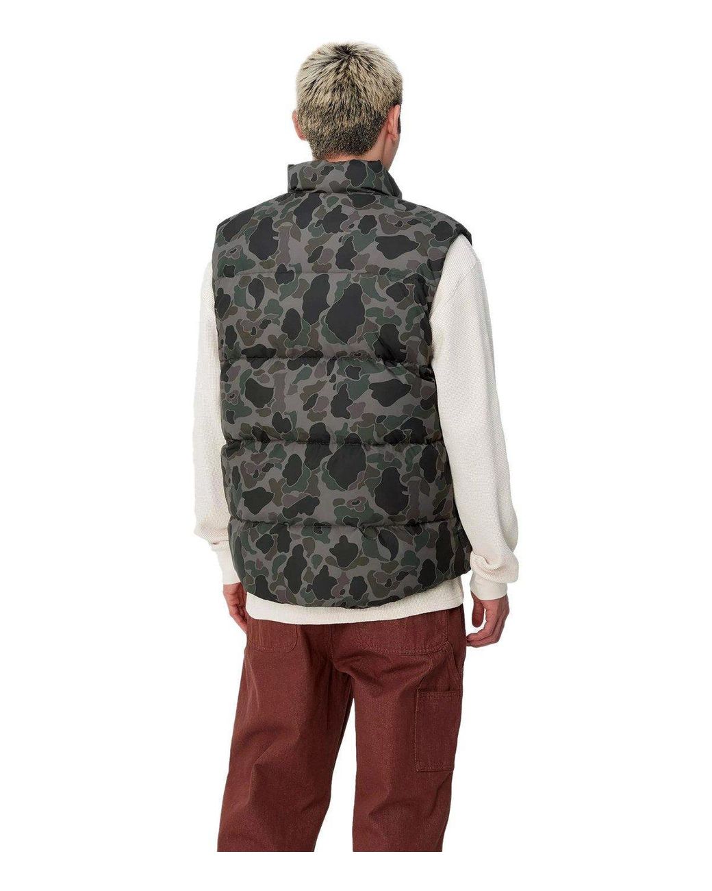 Carhartt Gray Springfield Camo Duck Vest for men