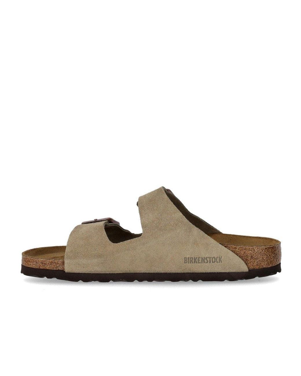 Birkenstock Brown Taupe Suede Arizona Slide for men