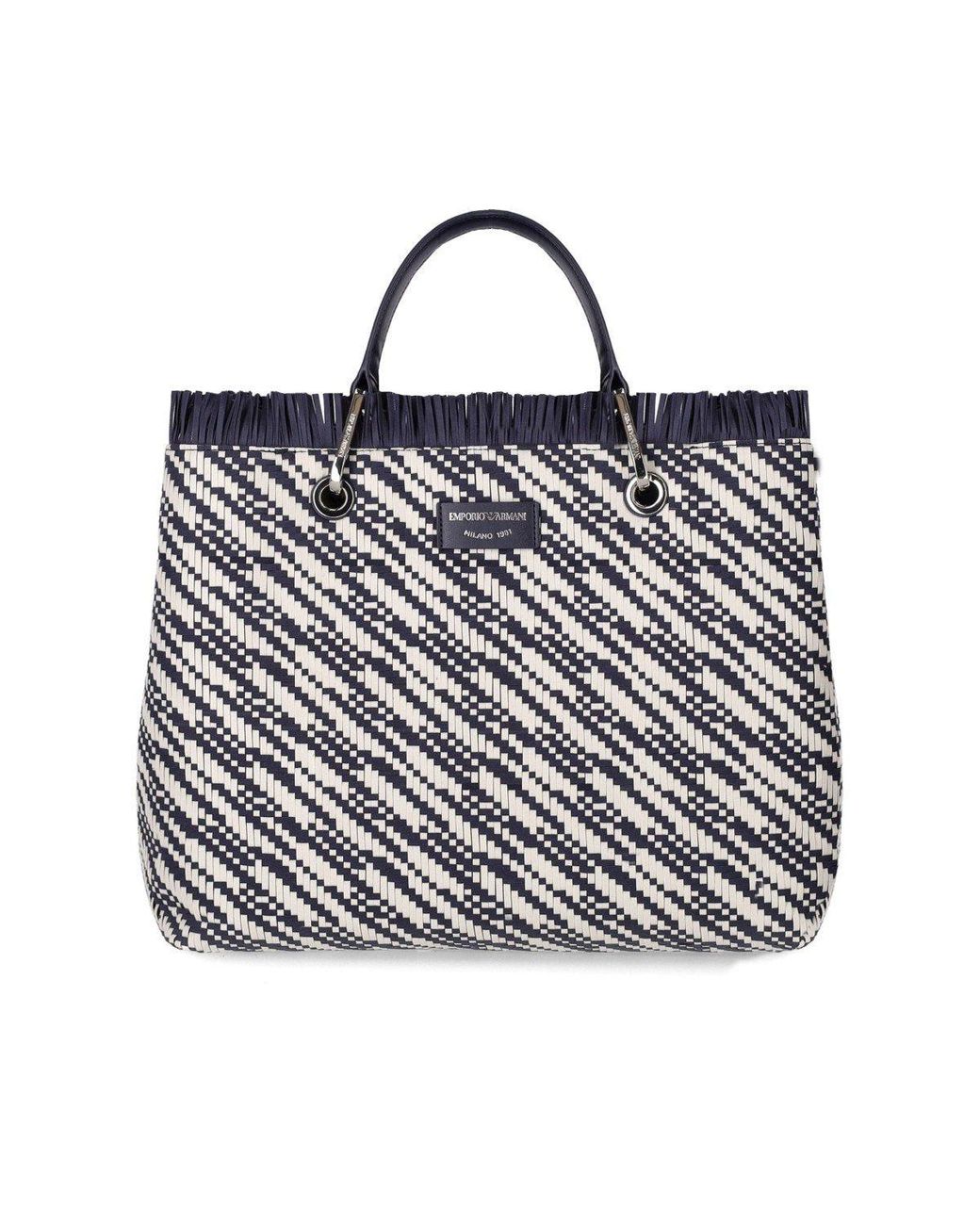 Emporio Armani Metallic Myea And Medium Shopping Bag