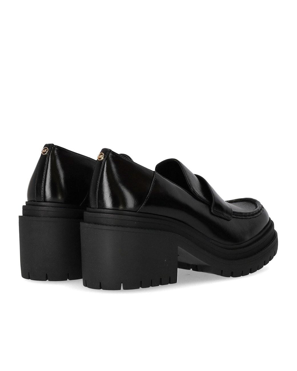 Michael Kors Rocco Lederen Mocassin Met Hiel in het Black