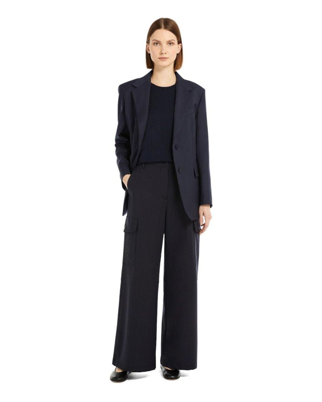 Weekend by Maxmara Blue Materia Single Breasted Blazer