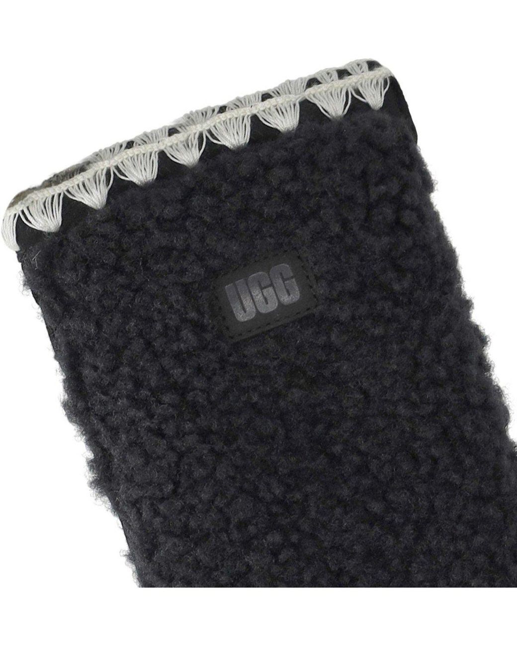 Ugg Black Fluff Schwarze Handschuhe Ohne Finger