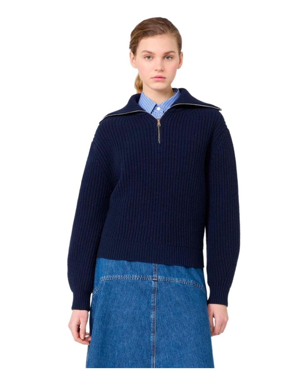 Weekend by Maxmara Blue Jumper Laser