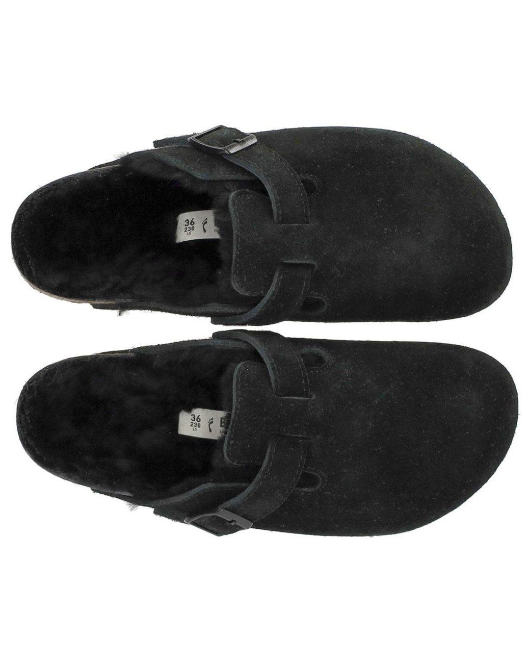 Birkenstock Black Boston Shearling Clog