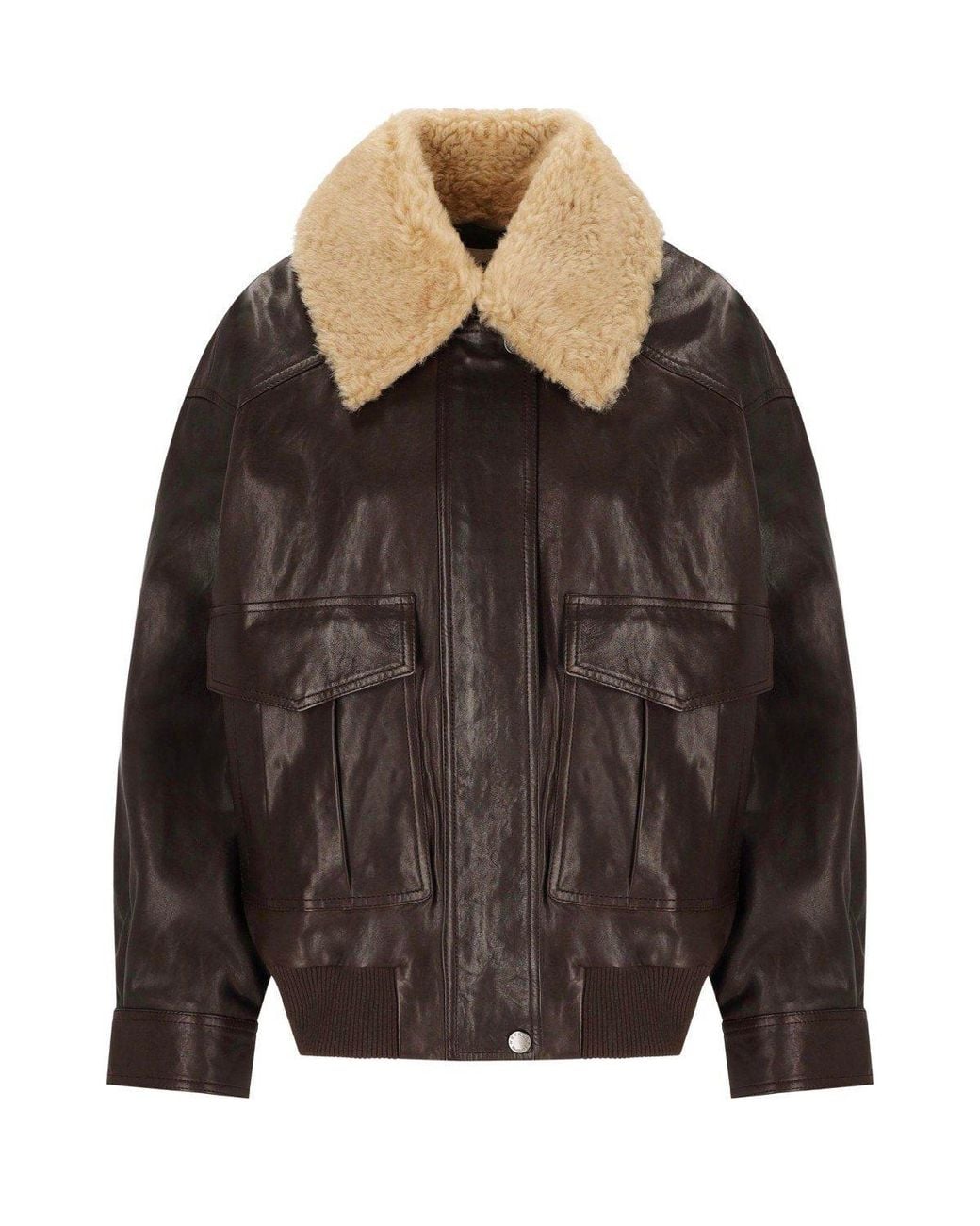 Weekend by Maxmara Black Fitted Leather Jacket