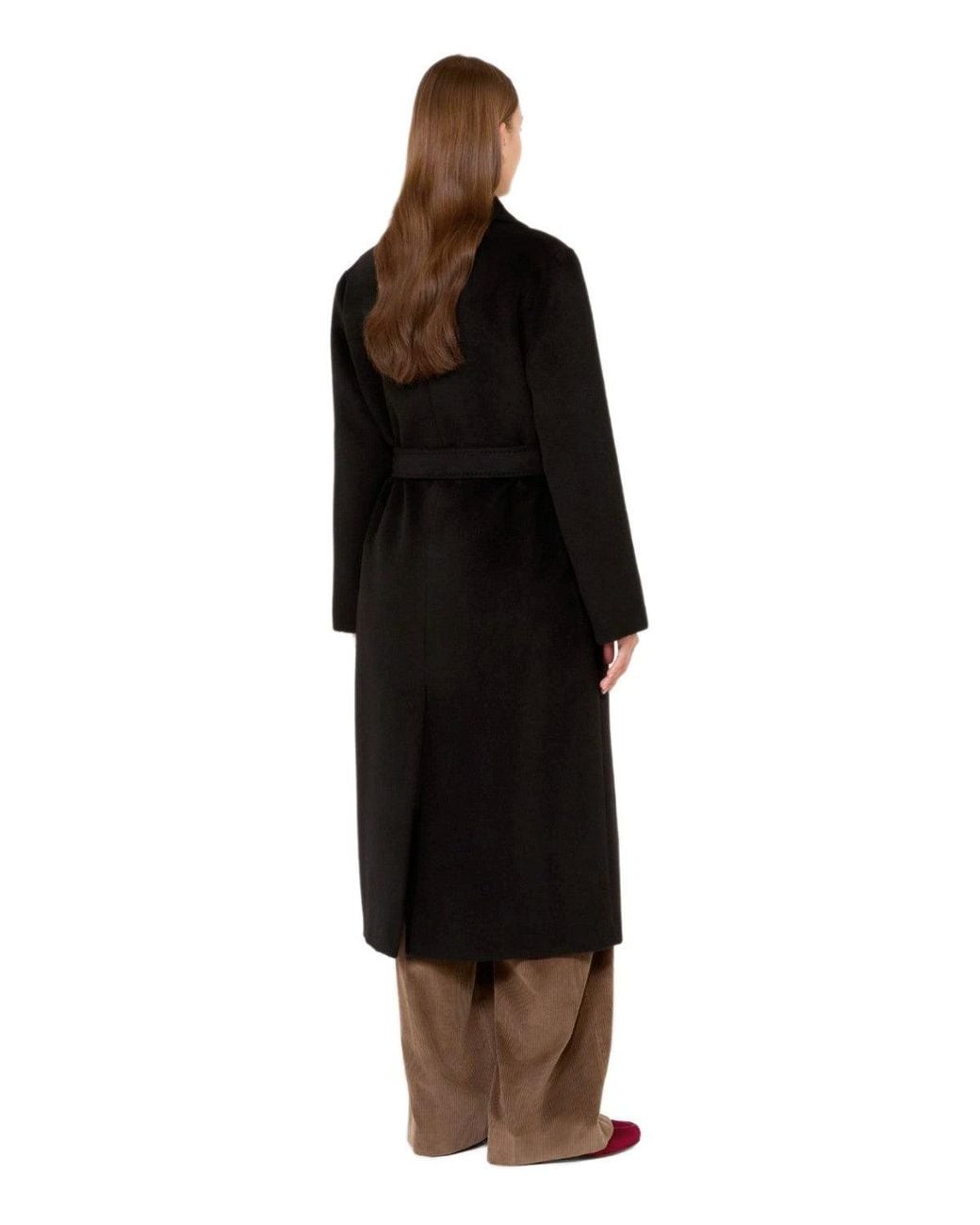Weekend by Maxmara Black Belted Coat Bronte