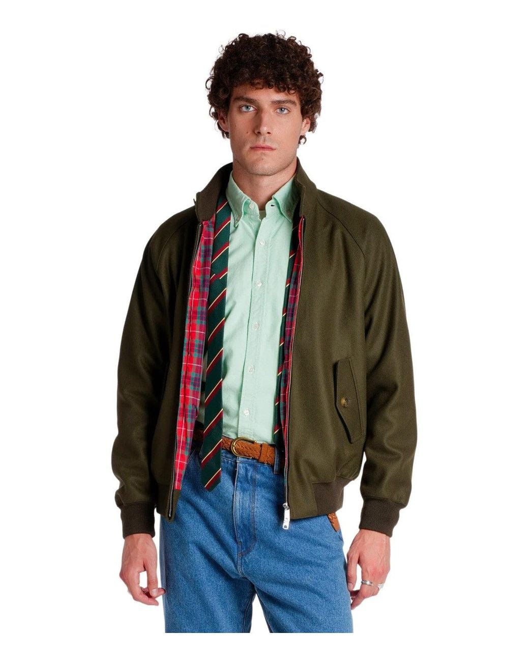 Baracuta Green Bomber Jacket G9 Melton Beech for men