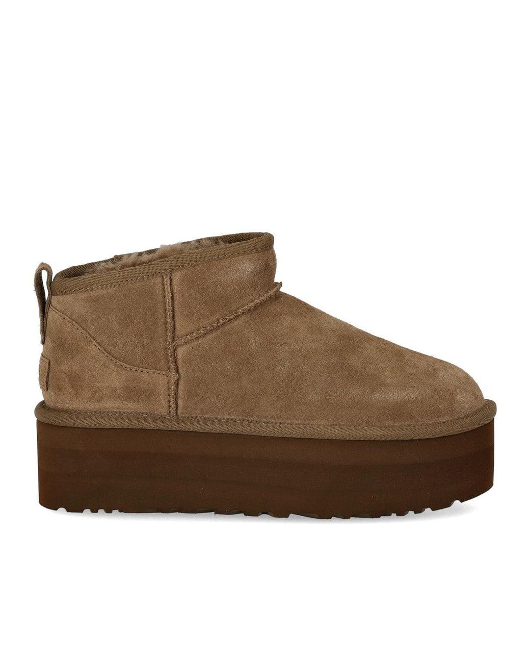 Ugg Brown Boot Classic Ultra Mini Platform Light Bronze