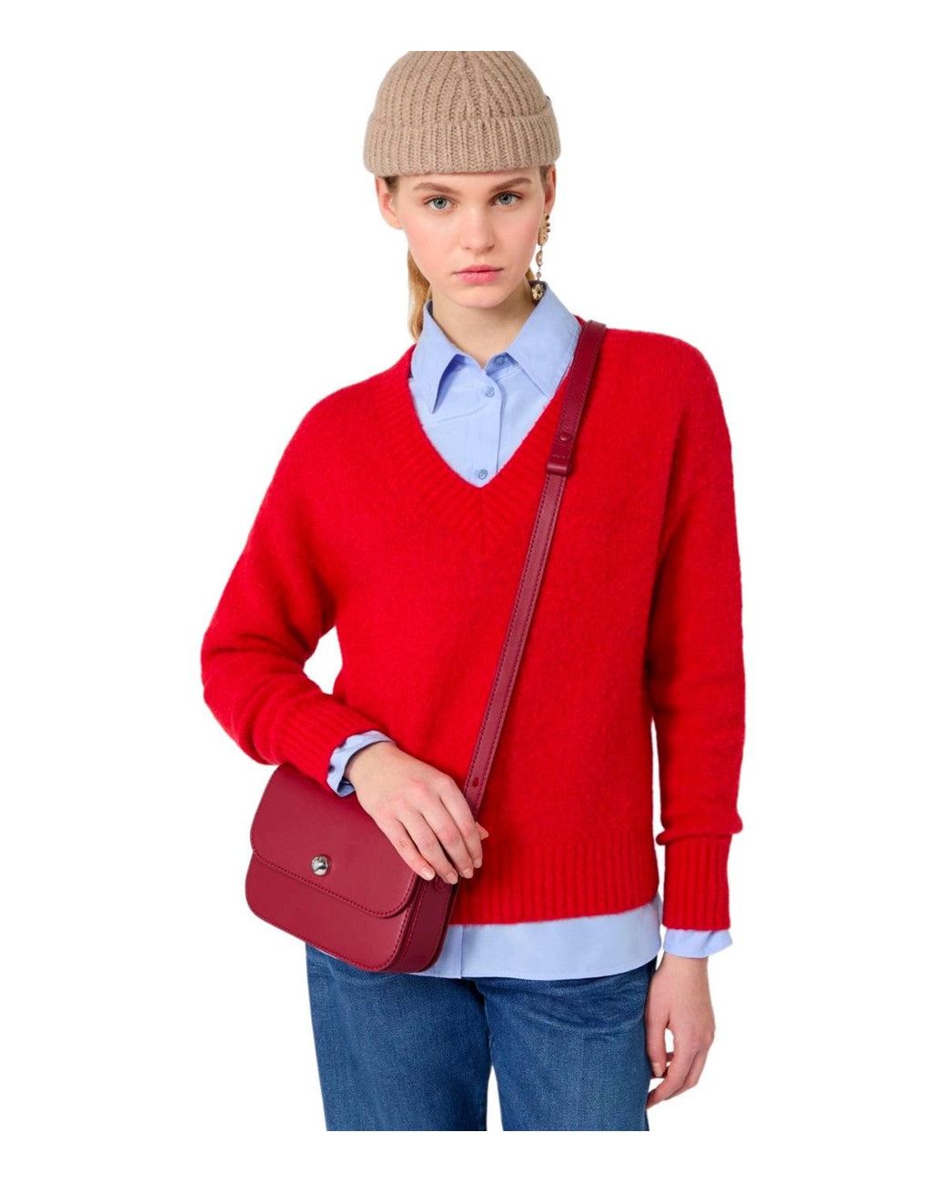 Weekend by Maxmara Red Sweater Visita