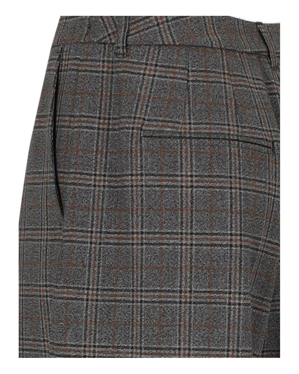 Marella Gray Carena Check Trousers