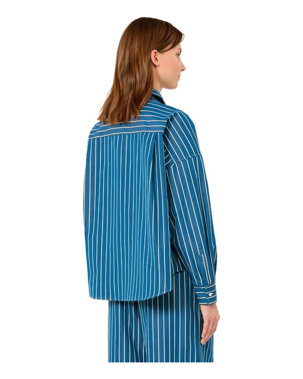 Weekend by Maxmara Blue Onore Striped Shirt