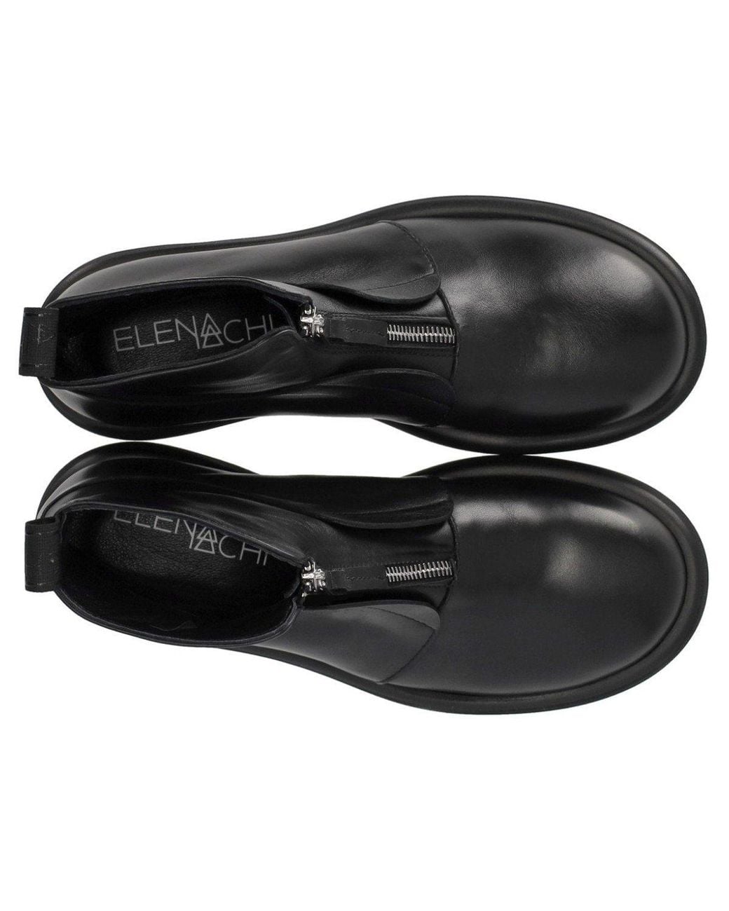Elena Iachi Black Zipped Ankle Boot