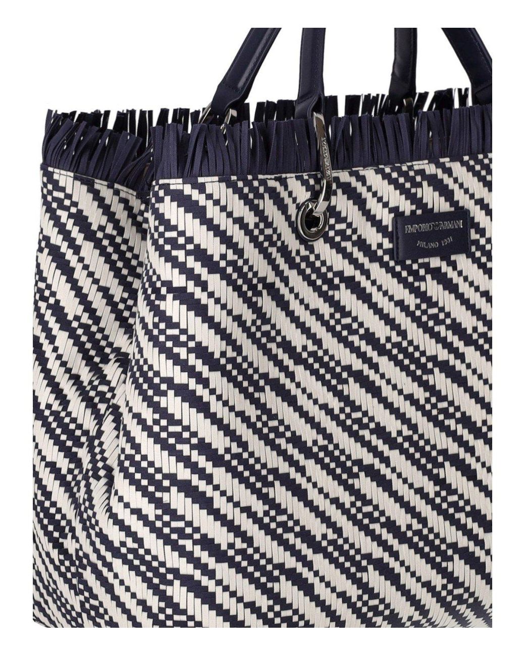 Emporio Armani Metallic Myea And Medium Shopping Bag