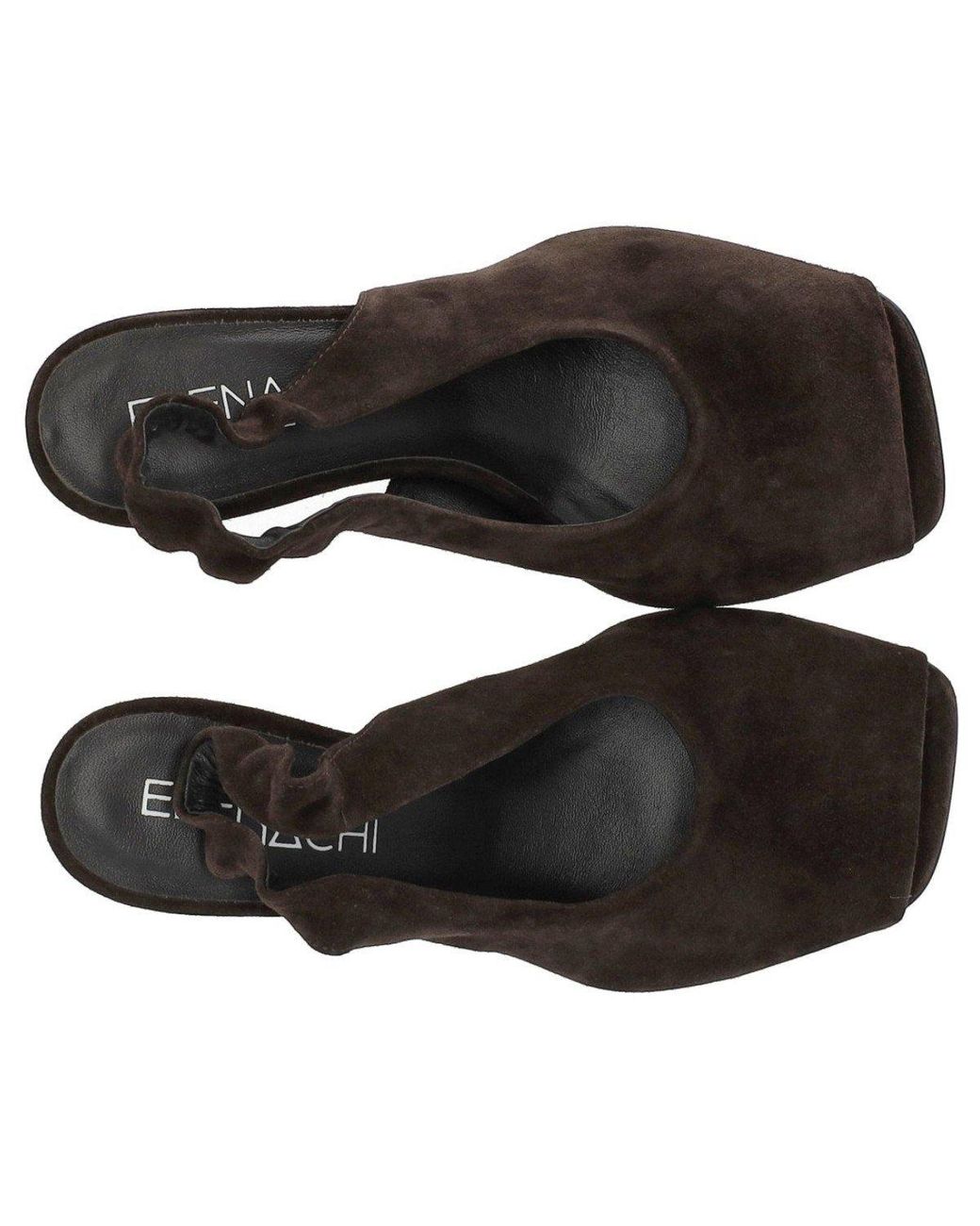 Elena Iachi Brown Dark Heeled Sandal
