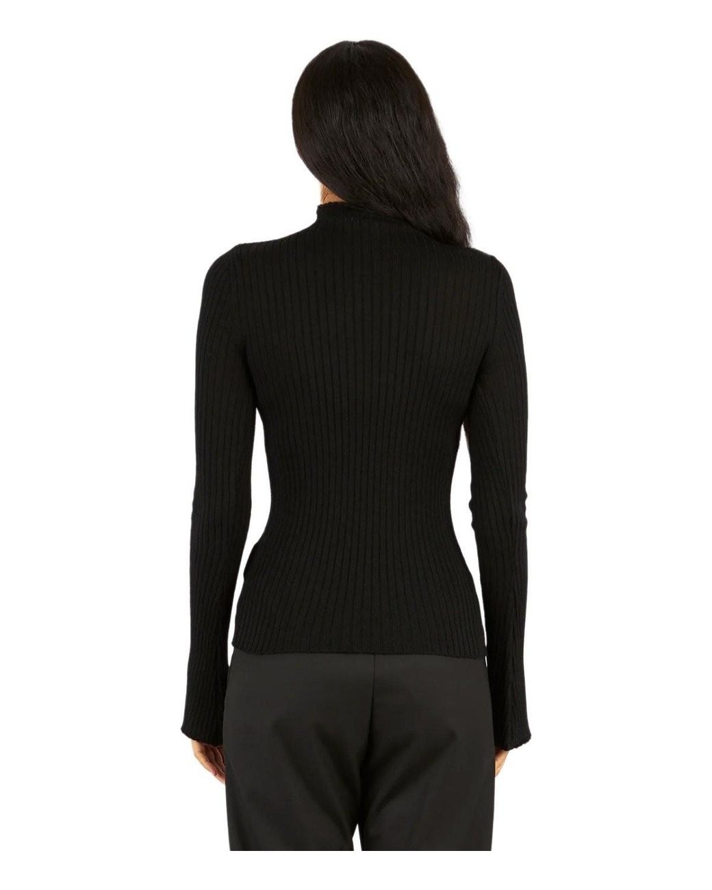 Pull Canalé Connie Cruna en coloris Black