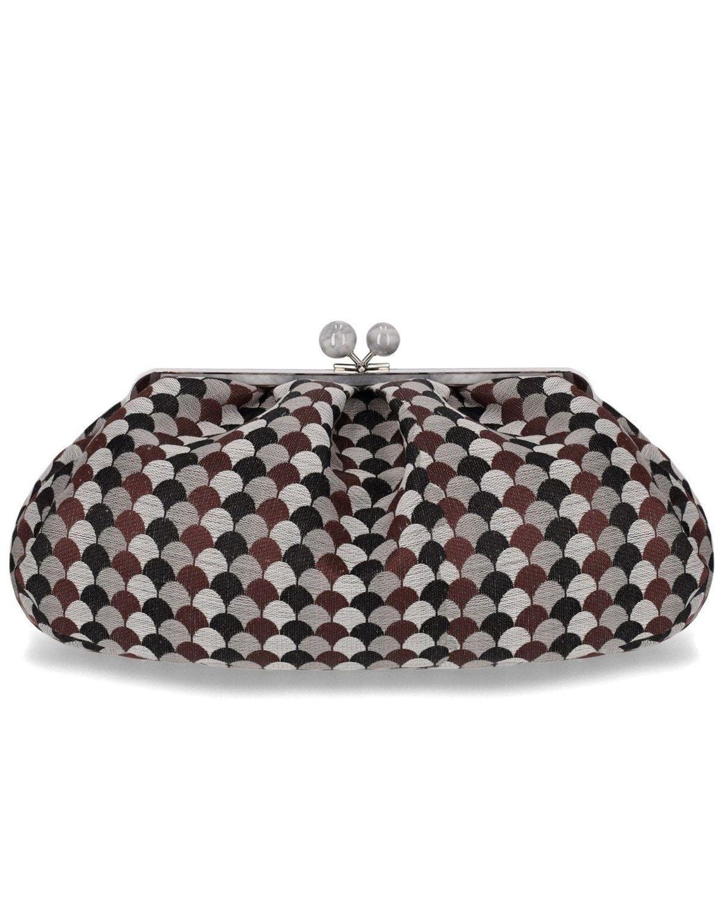 Weekend by Maxmara Black Clutch Pasticcino Italianroots Large